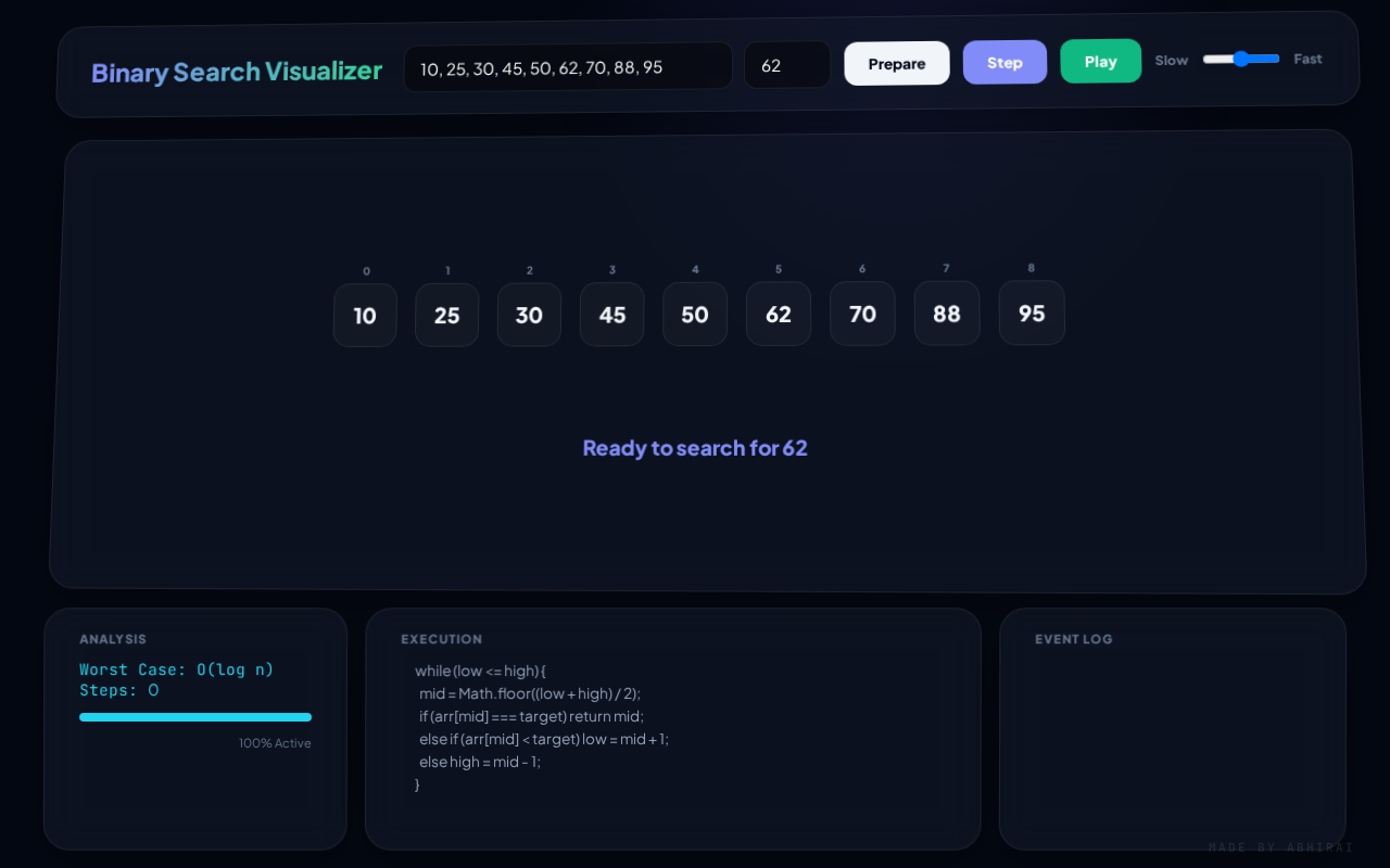 Binary Search Visualizer screenshot 2
