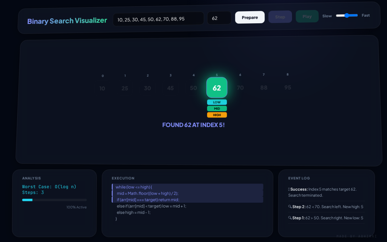 Binary Search Visualizer screenshot 3