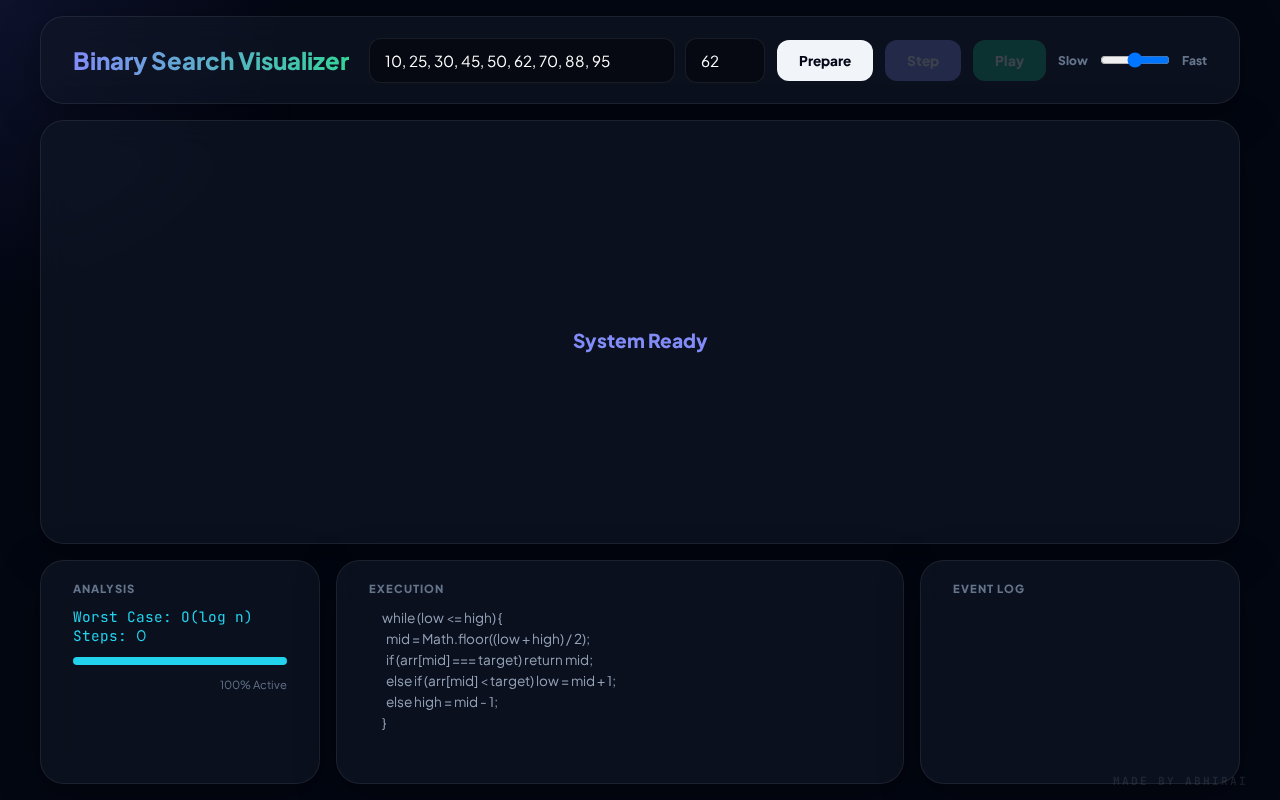 Binary Search Visualizer screenshot 1